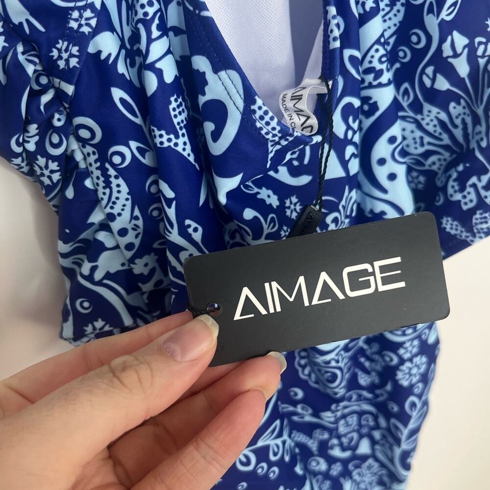 Aimage Womens One Piece Swimsuit Size Medium - Picture 5 of 11